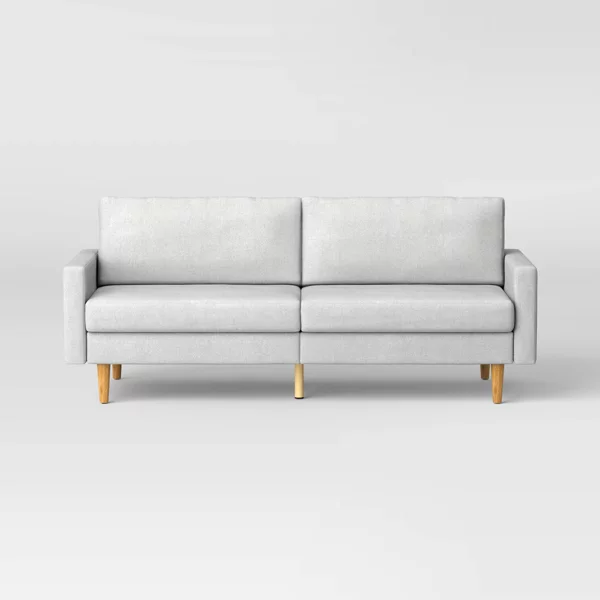78" Mid Century Modern Futon Sofa Light Gray - Room Essentials™ (Assembly Required)