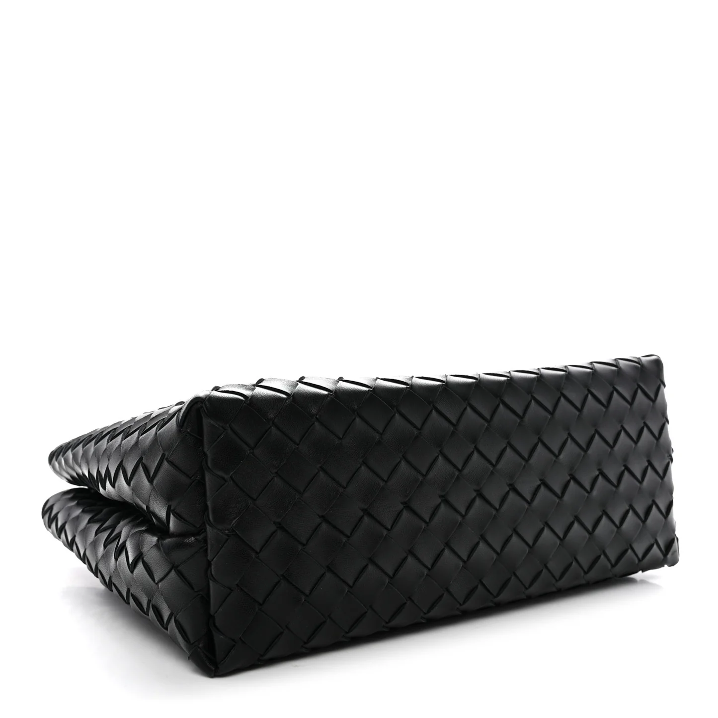 Nappa Intrecciato Medium Andiamo Shoulder Bag Black