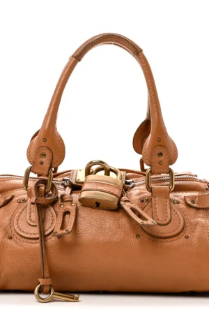 Calfskin Medium Paddington Satchel Tan
