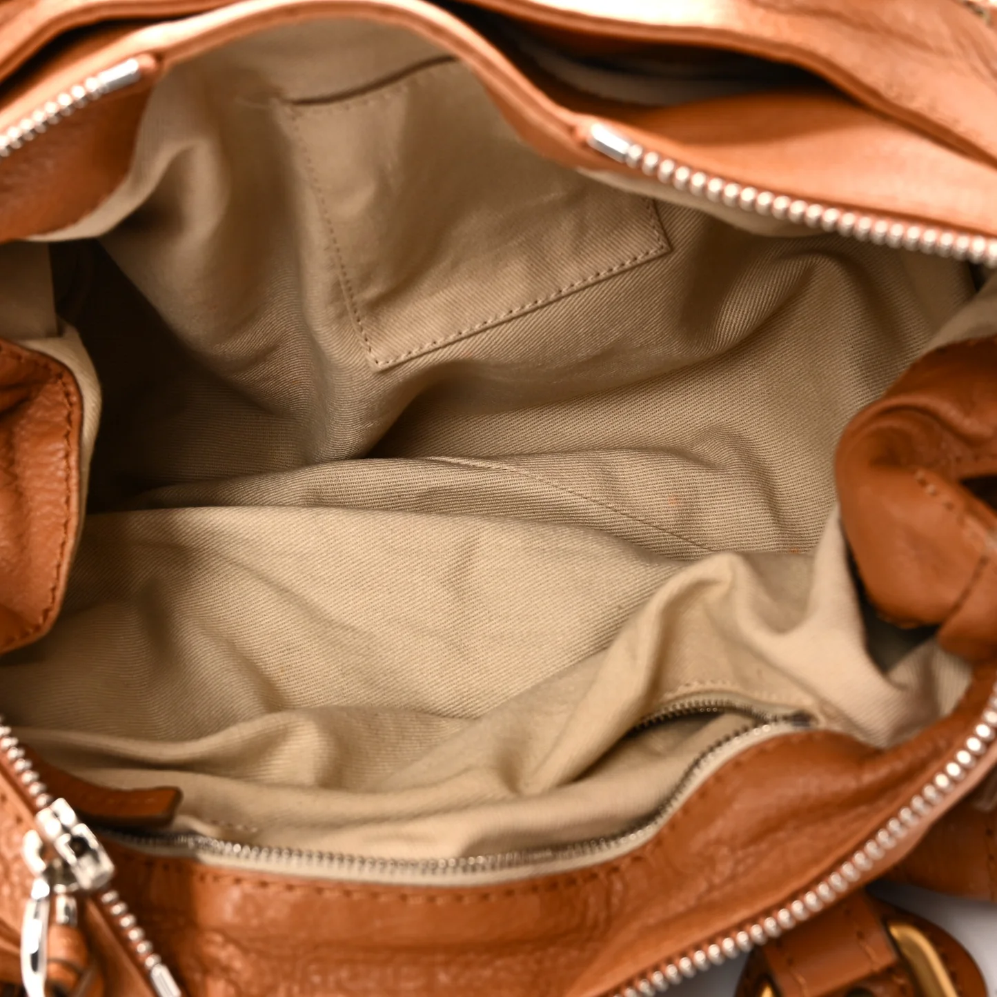 Calfskin Medium Paddington Satchel Tan